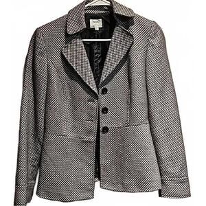 Tahari Mix houndstooth blazer size 4